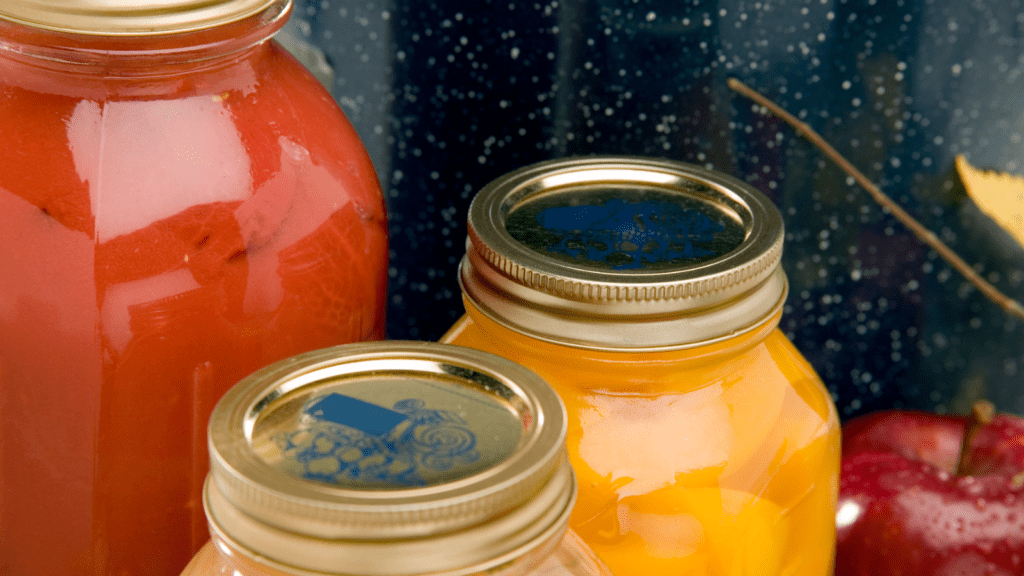 Food jars with sealed lids